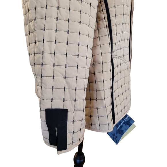 NWT Susan Graver black & tan Reversible Teflon Fabric Fall Jacket Qvc Size 1X - Picture 8 of 13